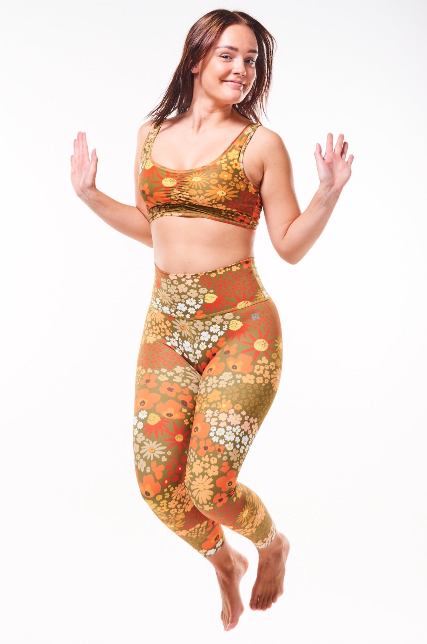 WYN by MALO EcoActive reversible bralette - flower child ochre