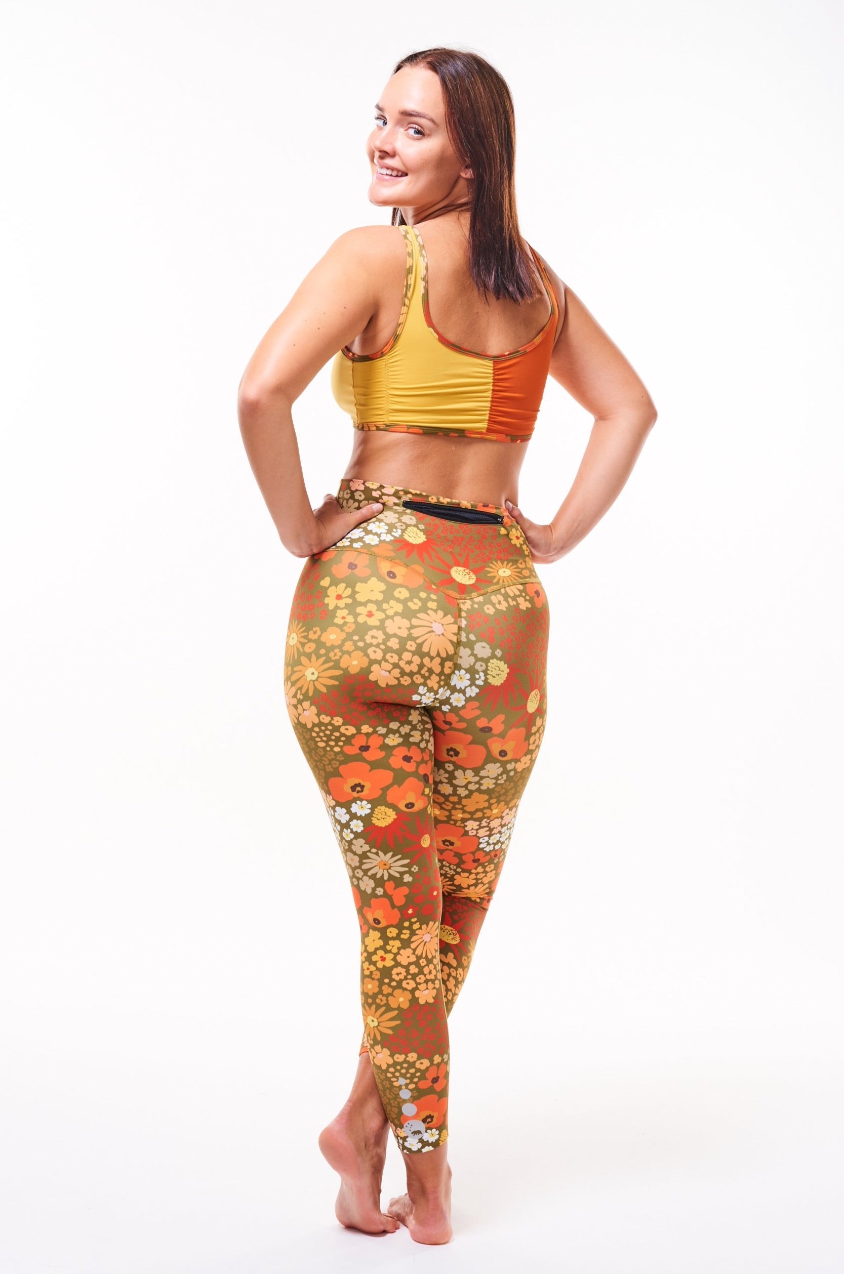WYN by MALO EcoActive reversible bralette - flower child ochre