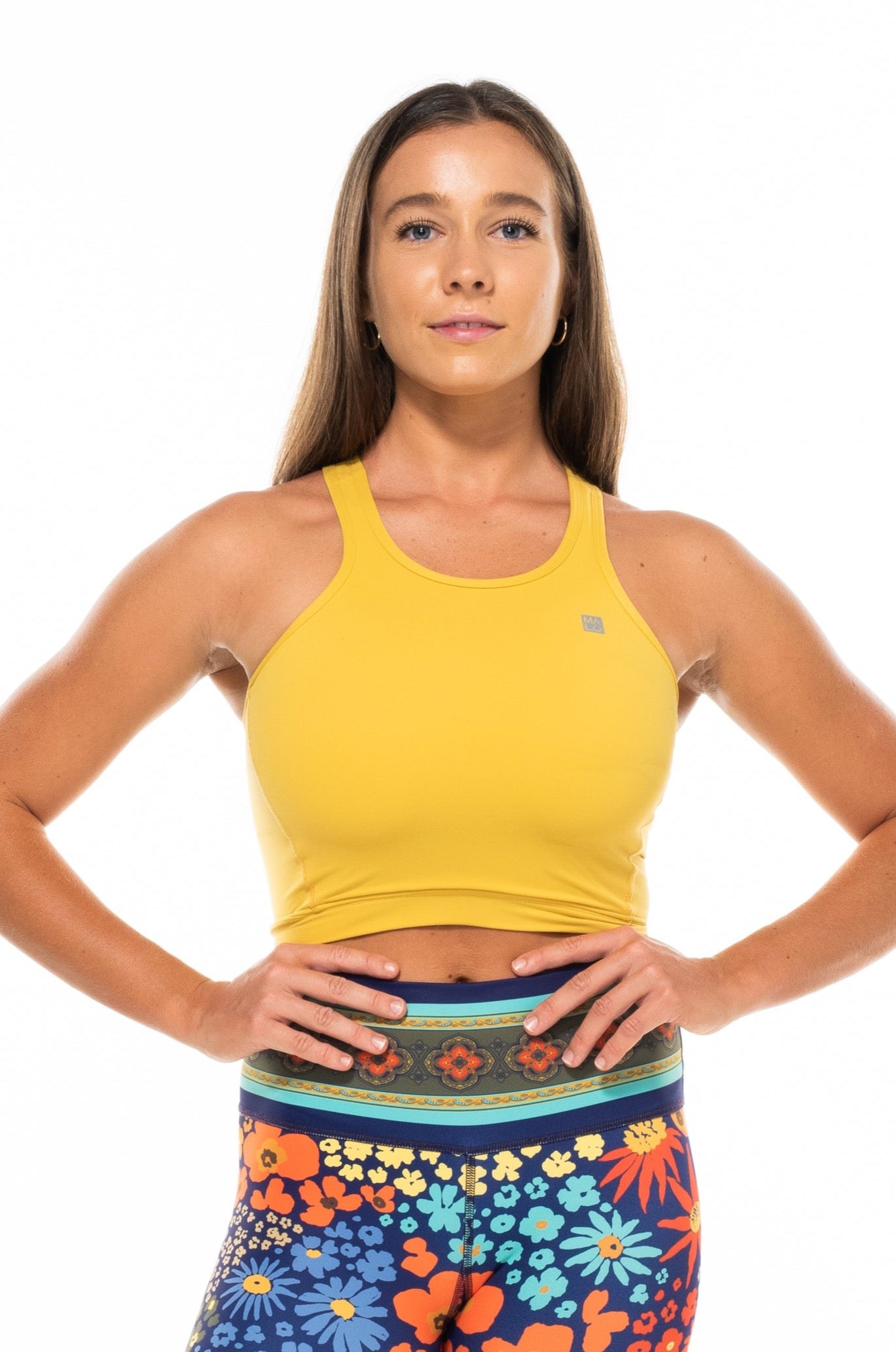 MALO EcoSuede core crop (with phone pocket) -  goldenrod