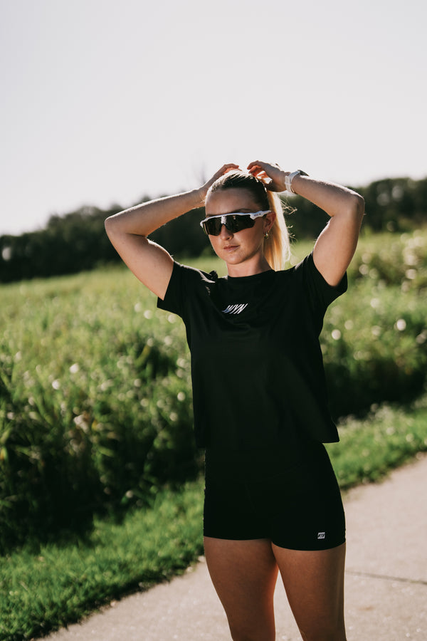 Women's Hybrid Tee - Black