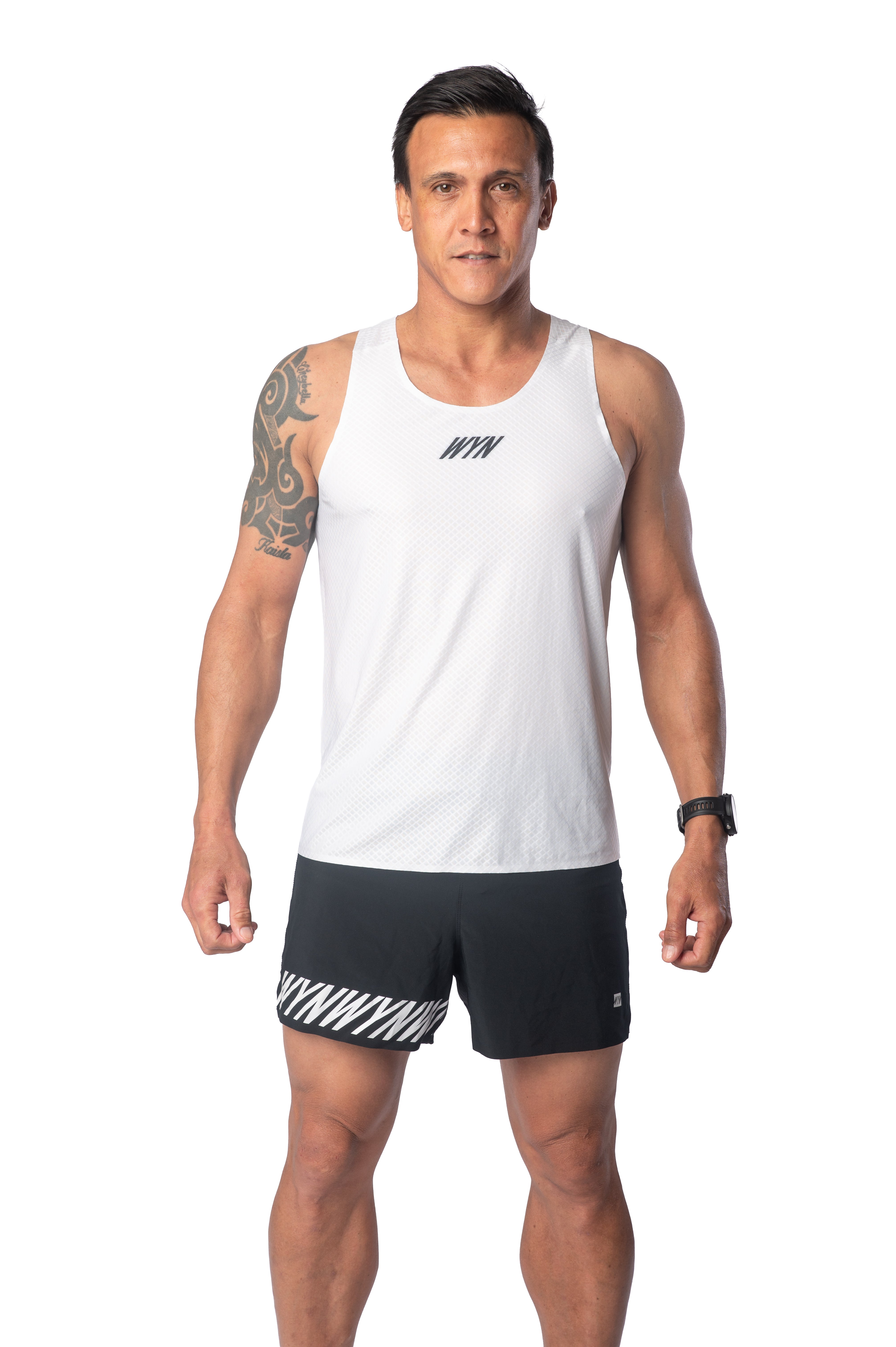 WYN Active Men's Club Tank - White