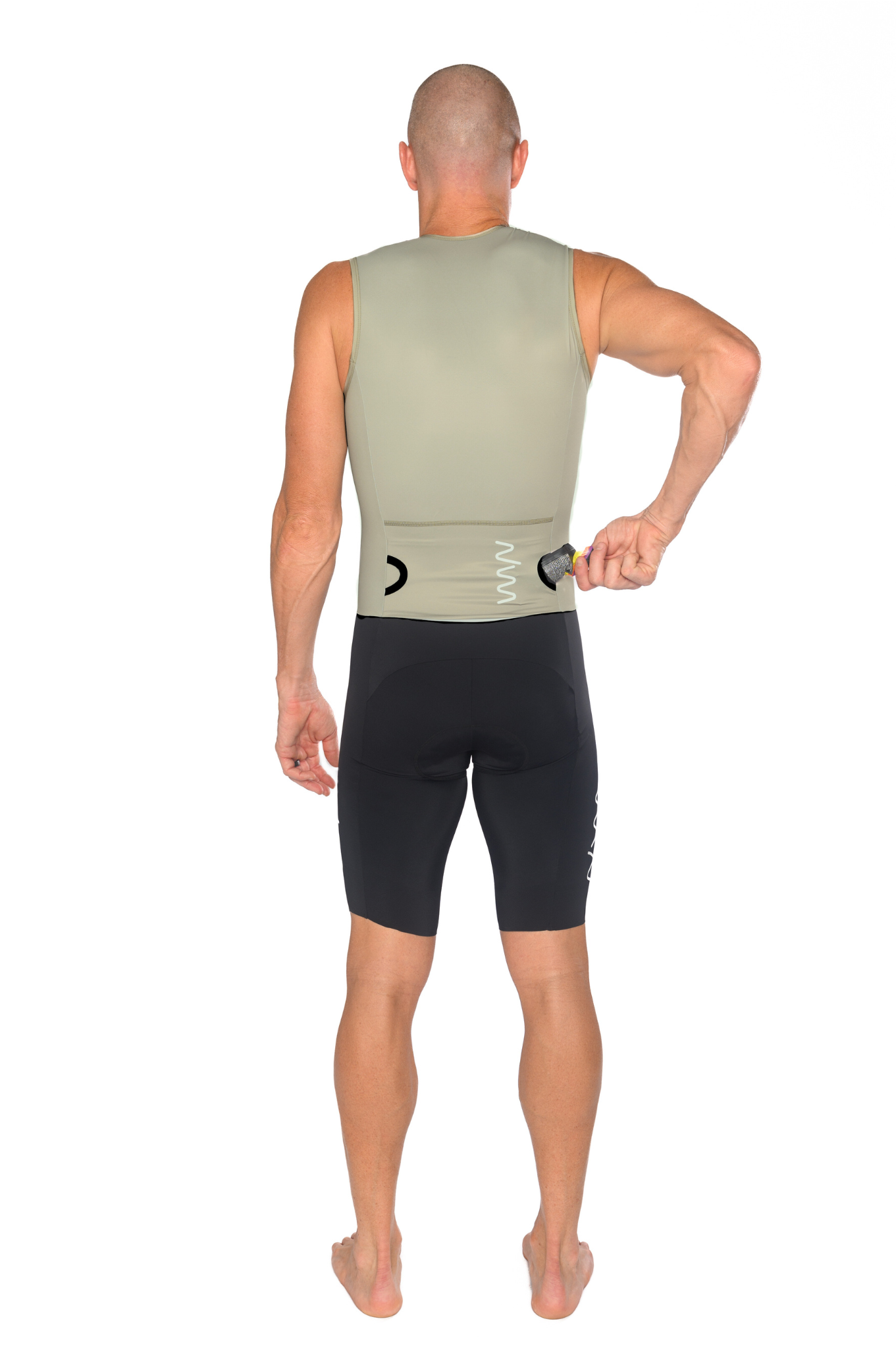 Men's Velocity Sleeveless Tri Suit - Khaki