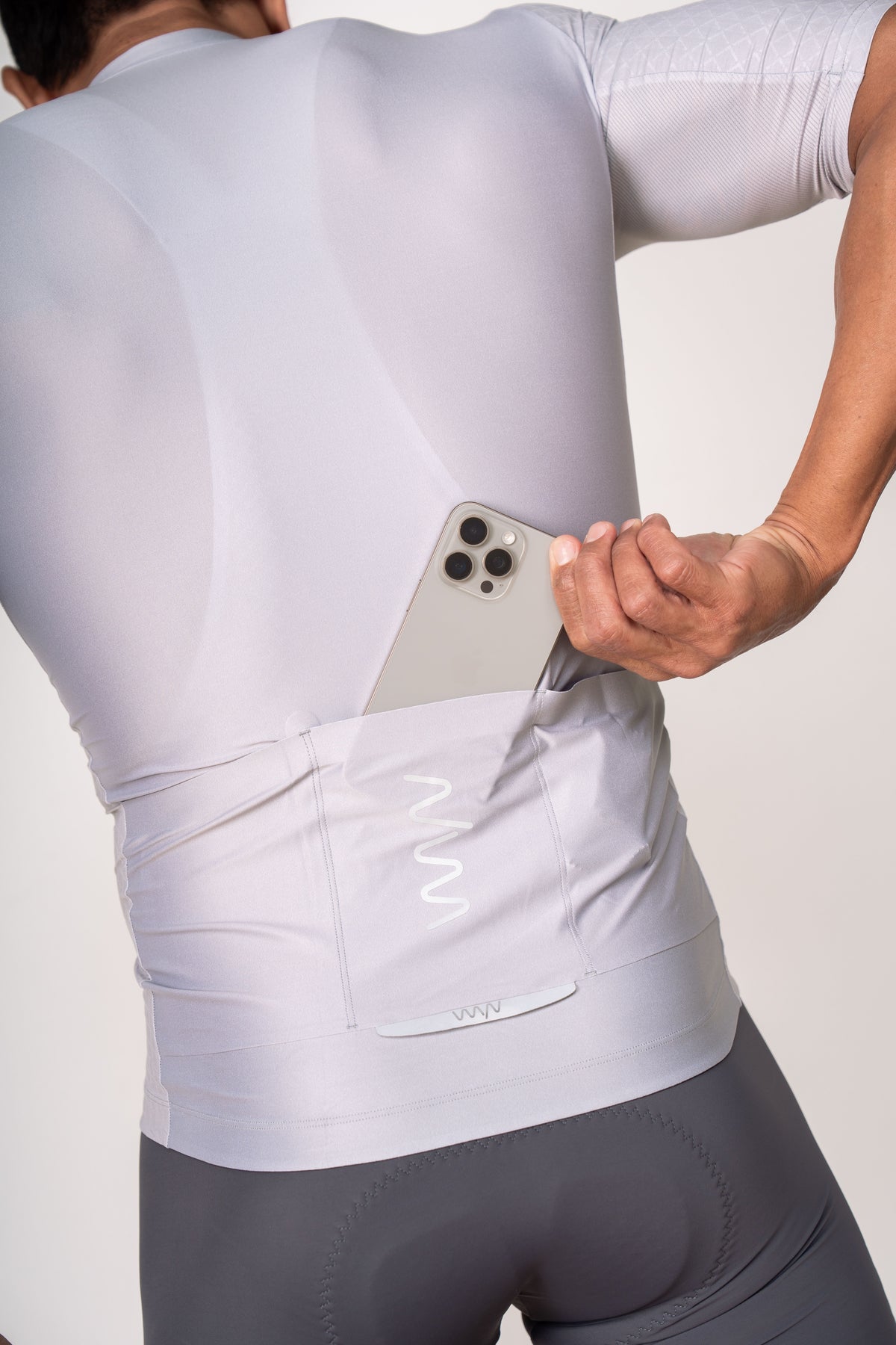 Men's LUCEO Pro Racer Cycling Jersey - Silver