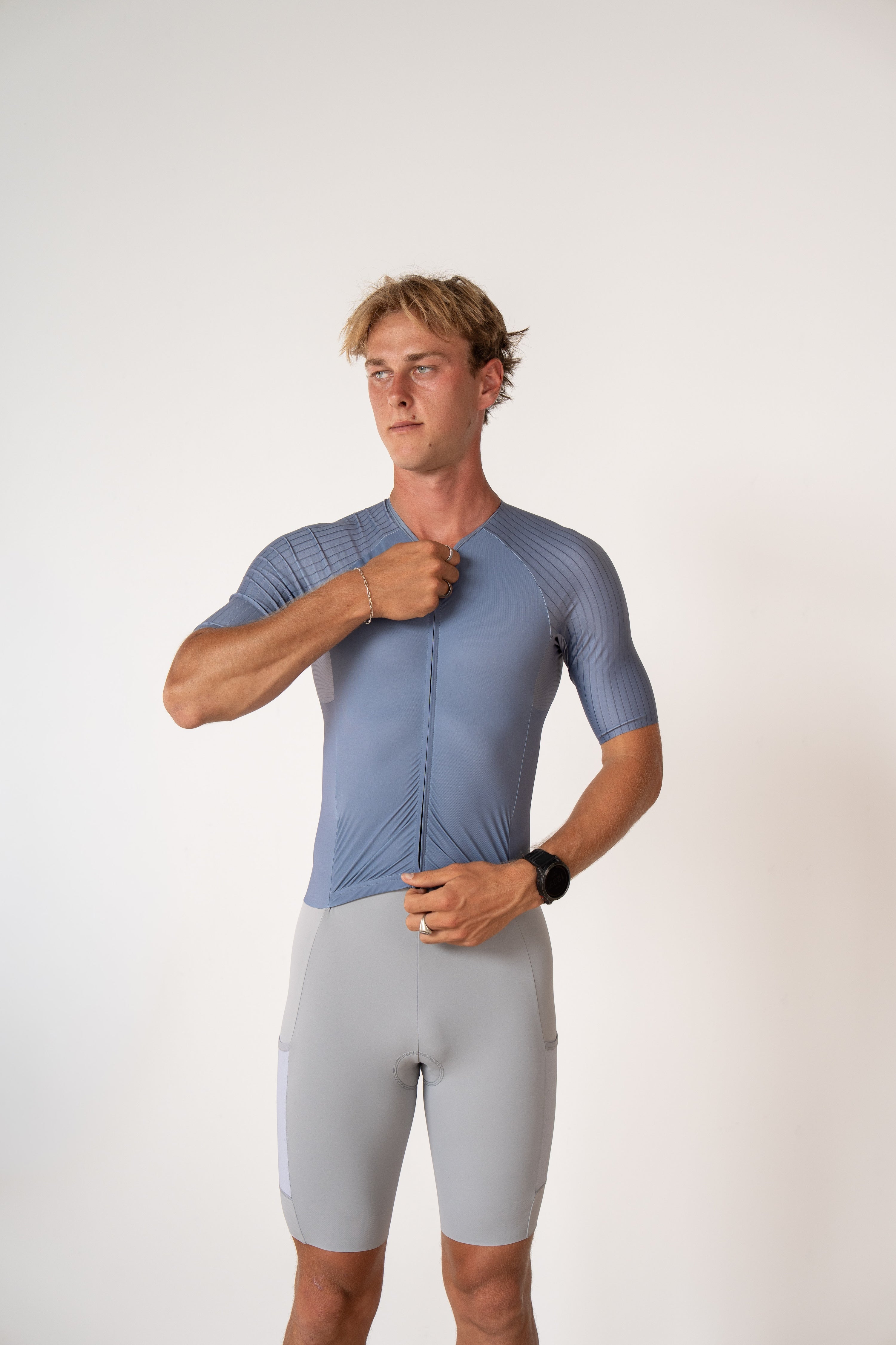 Men's Hi Velocity X Tri Suit - Steel Blue/Platinum