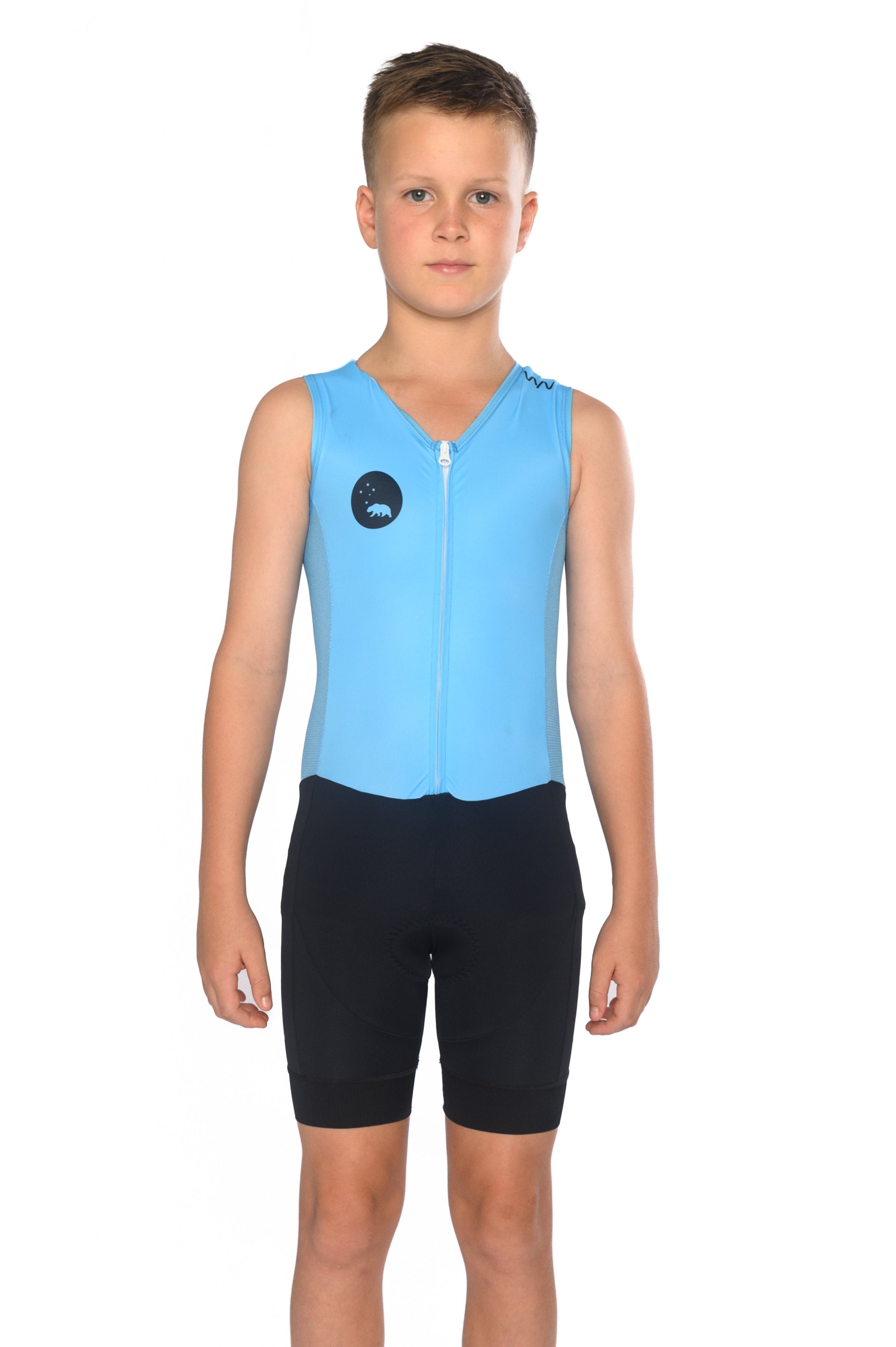 Unisex Youth Triathlon Suit - Sky Blue