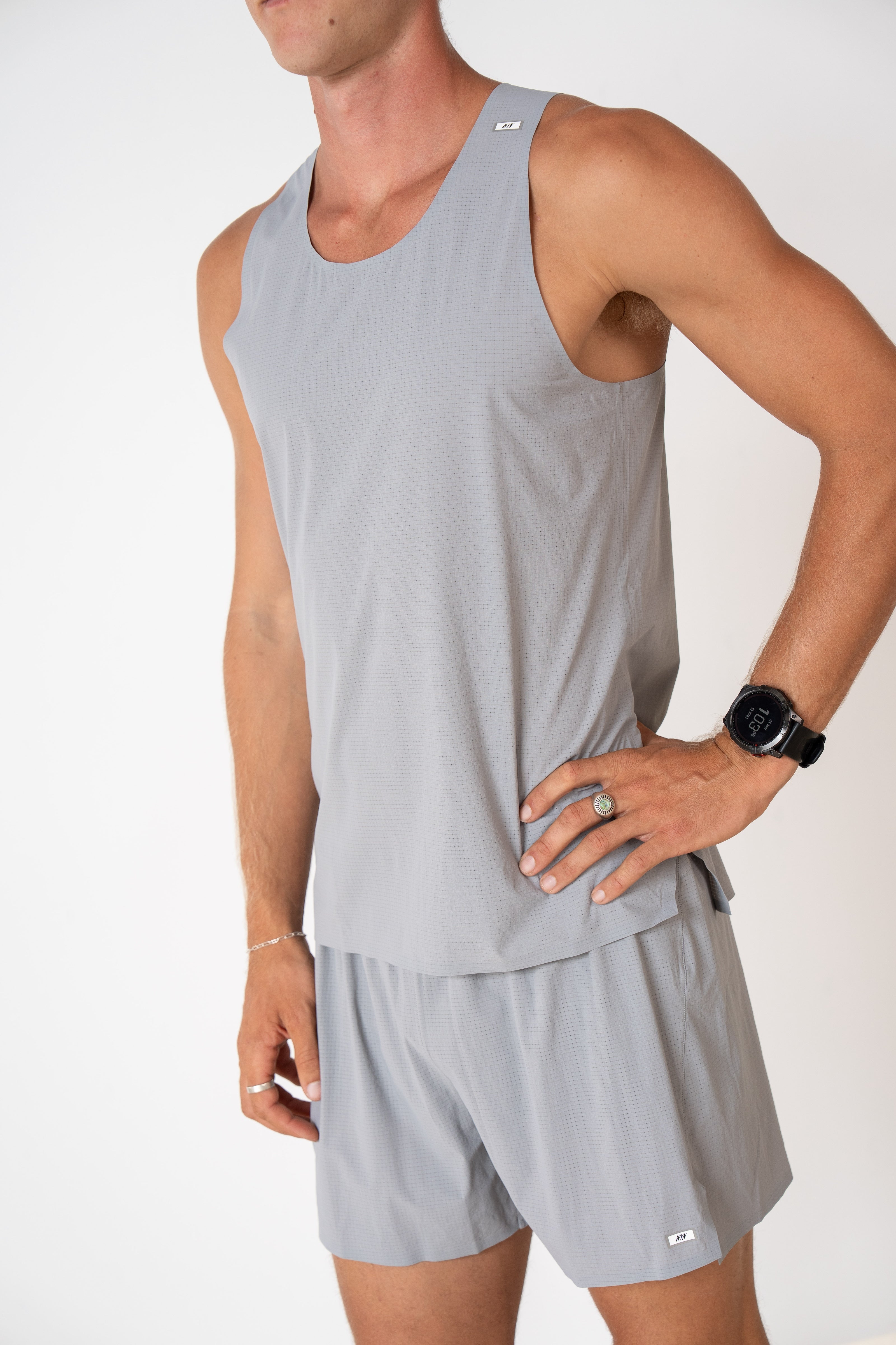 Men's Pace Tank - Platinum