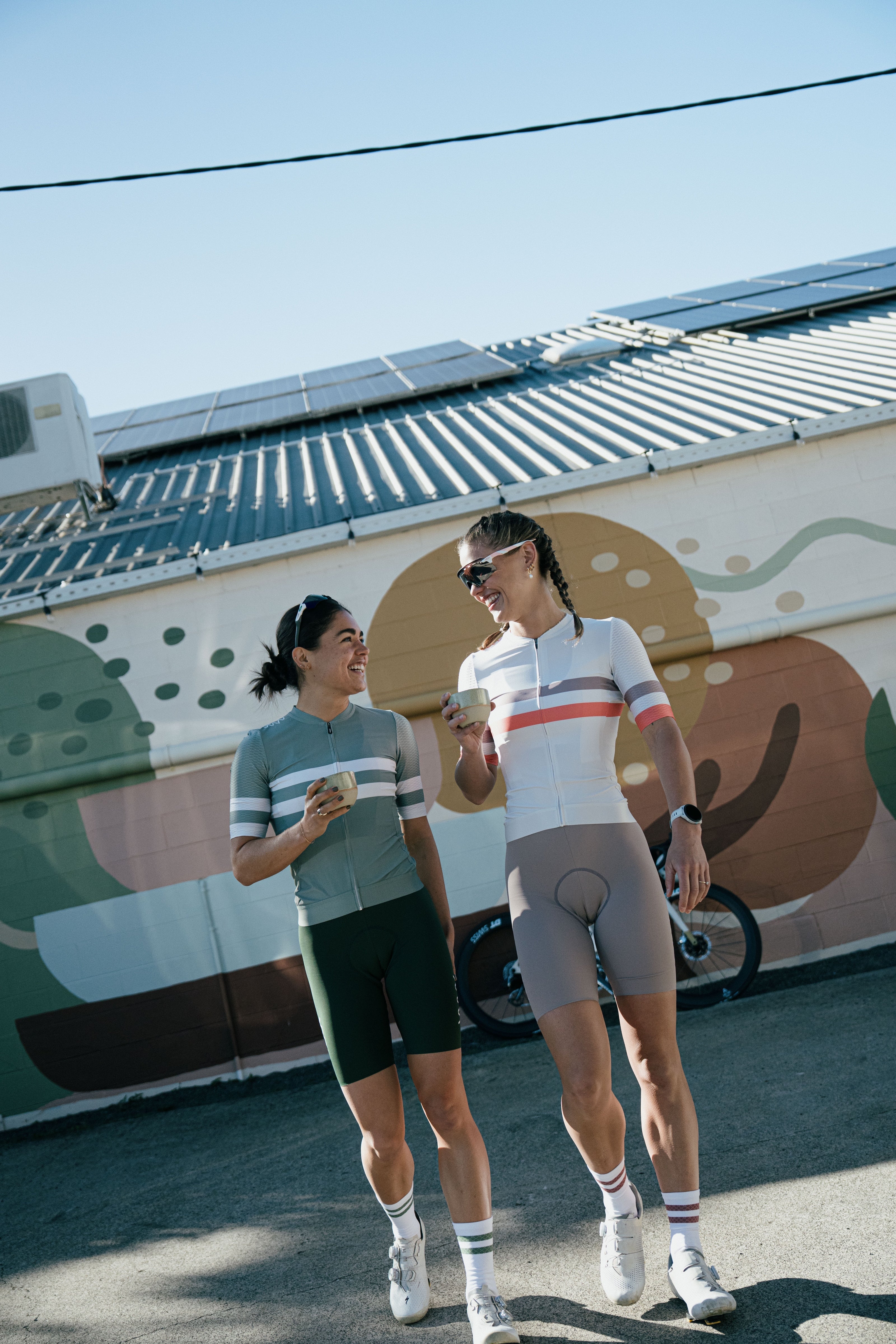 Women's Training Day Cycling Jersey - Sage Green/Ivory