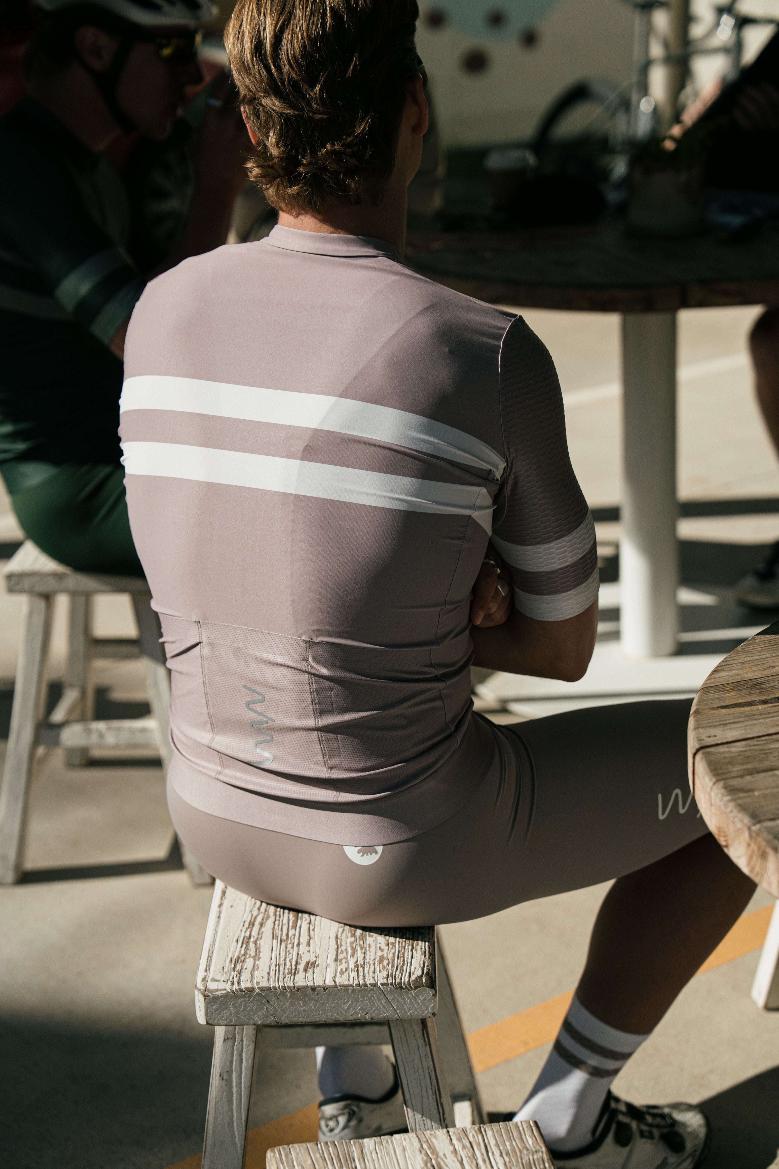Men's Training Day Cycling Jersey - Taupe/Ivory