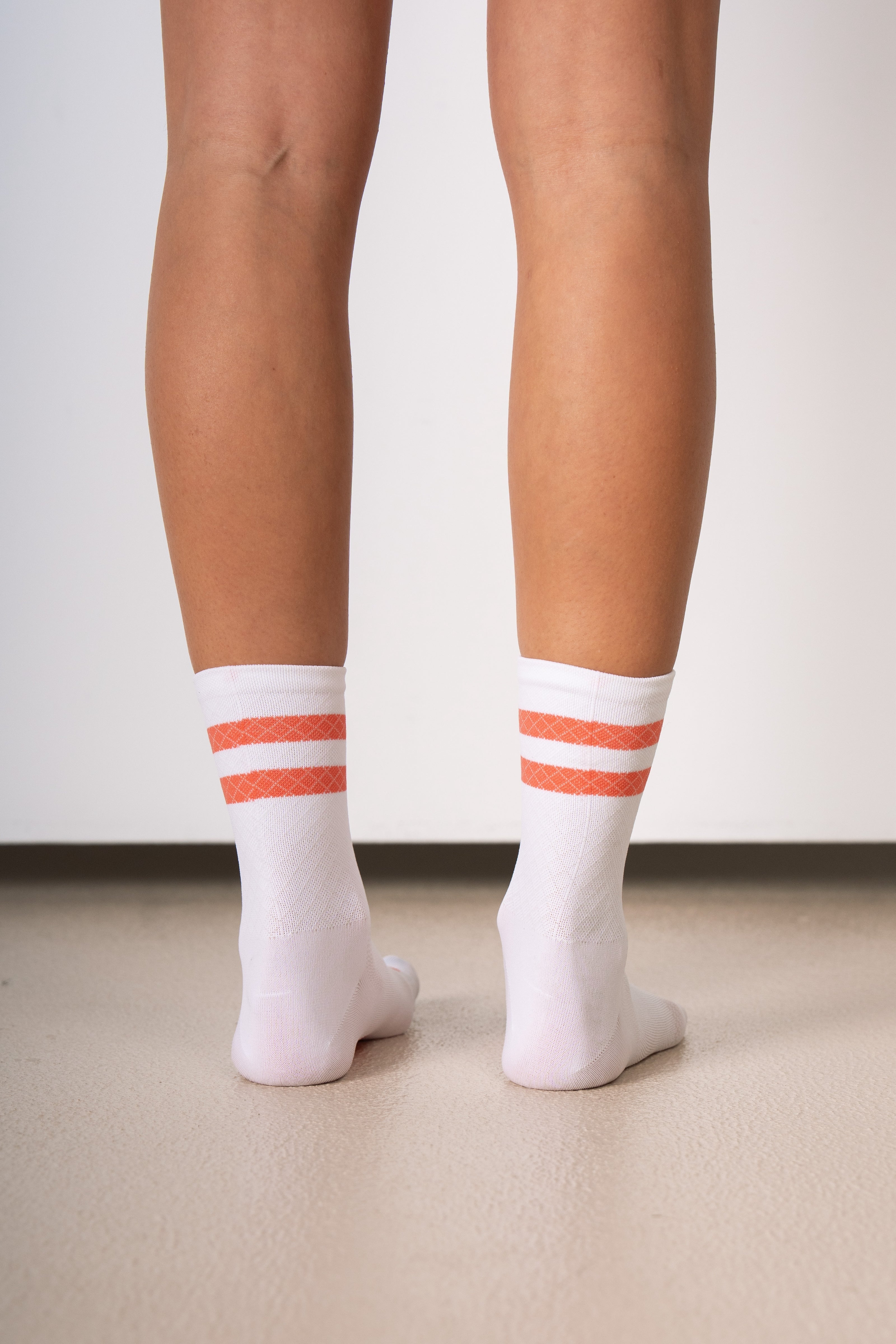 Two-Stripe Sock - Coral