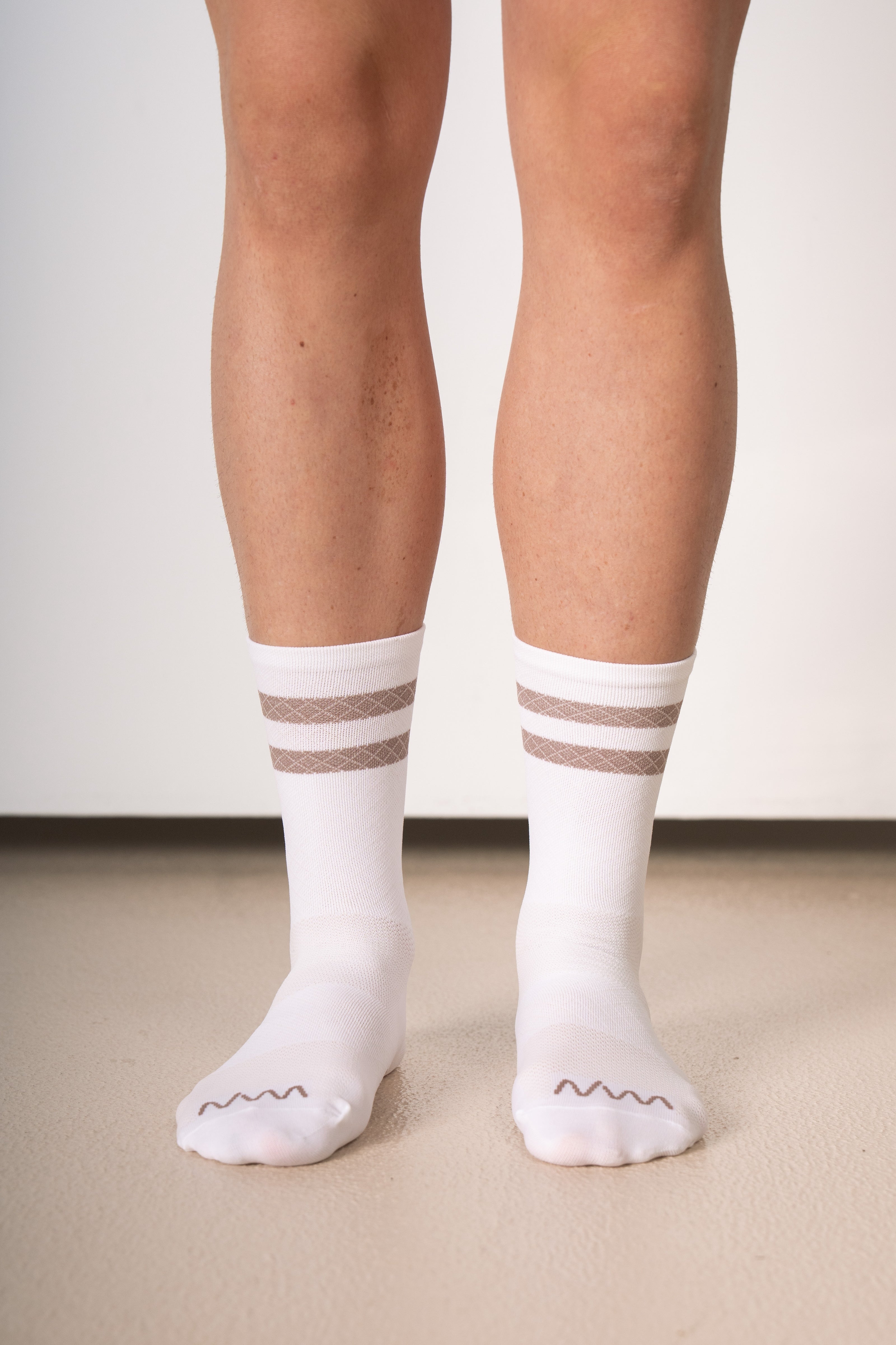 Two-Stripe Sock - Tan