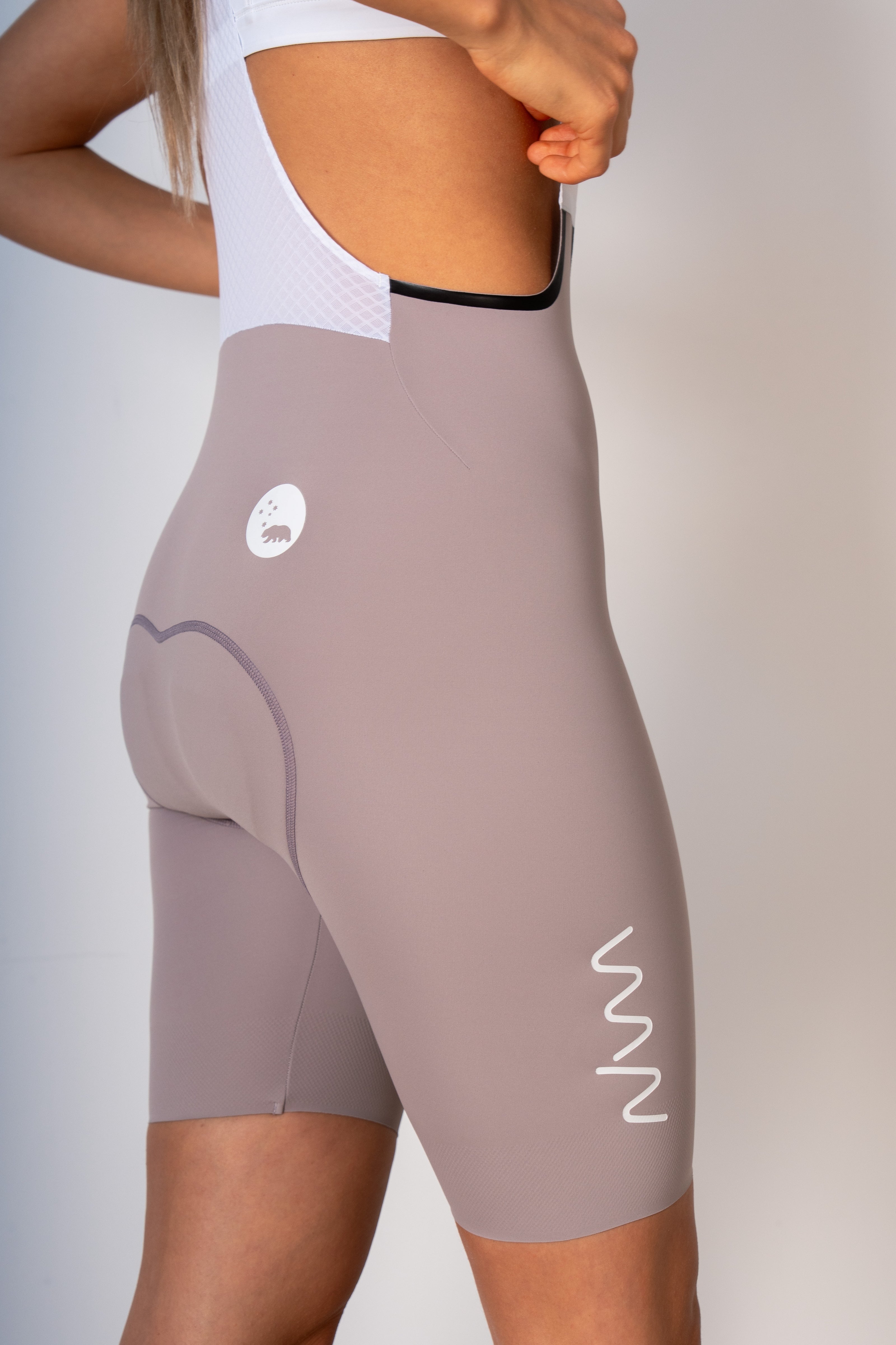 Women's Velocity 3.0 Cycling Bib Shorts - Taupe
