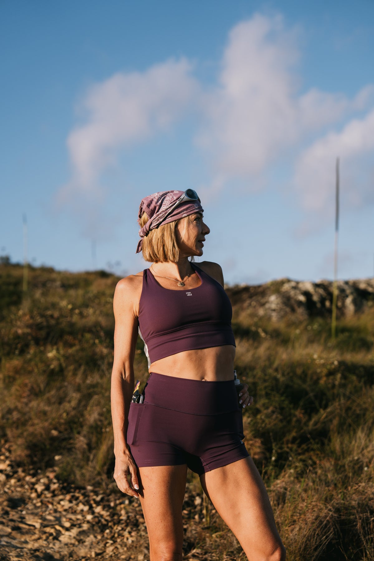 Women's All-In Crop - Plum