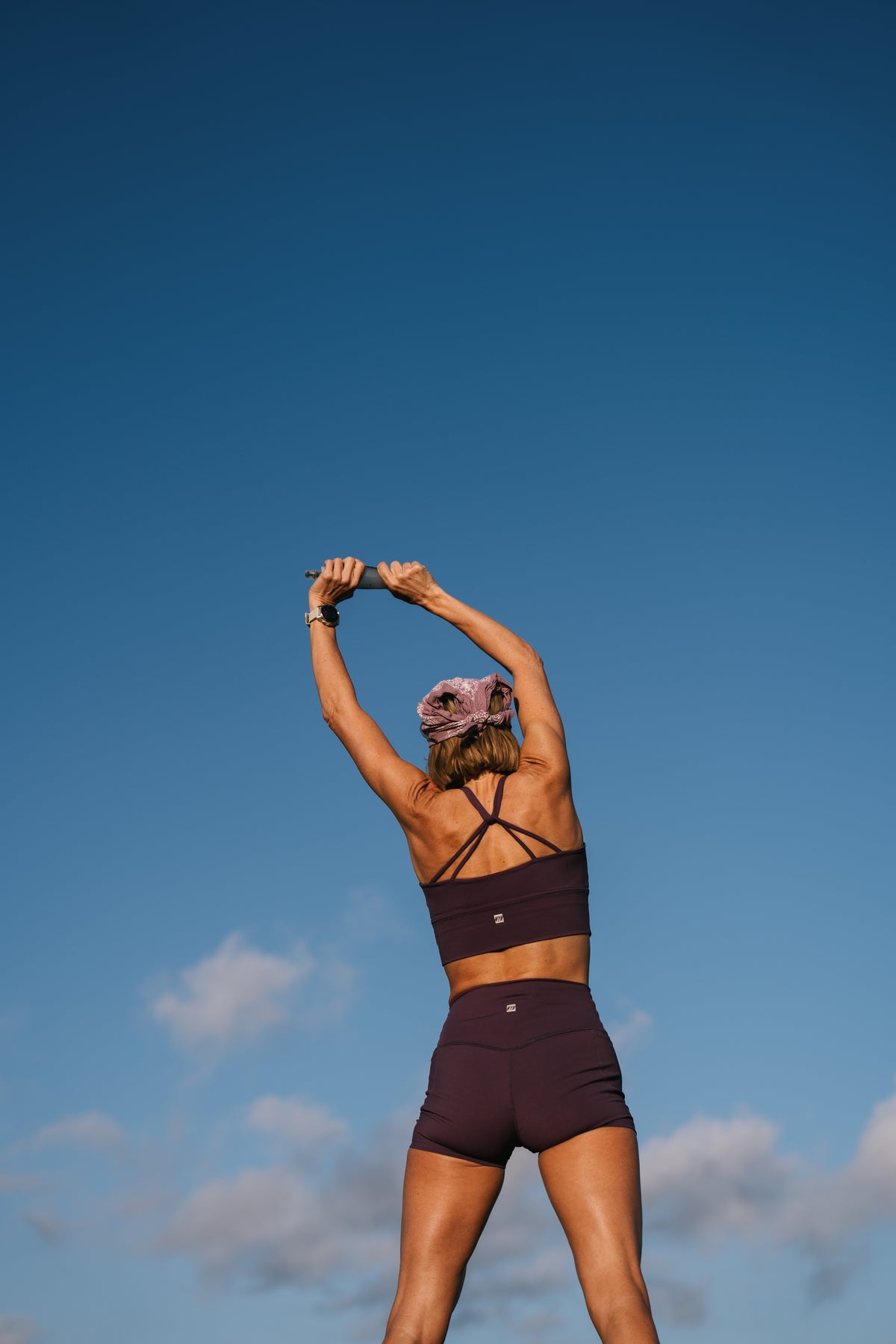 Women's All-In Crop - Plum