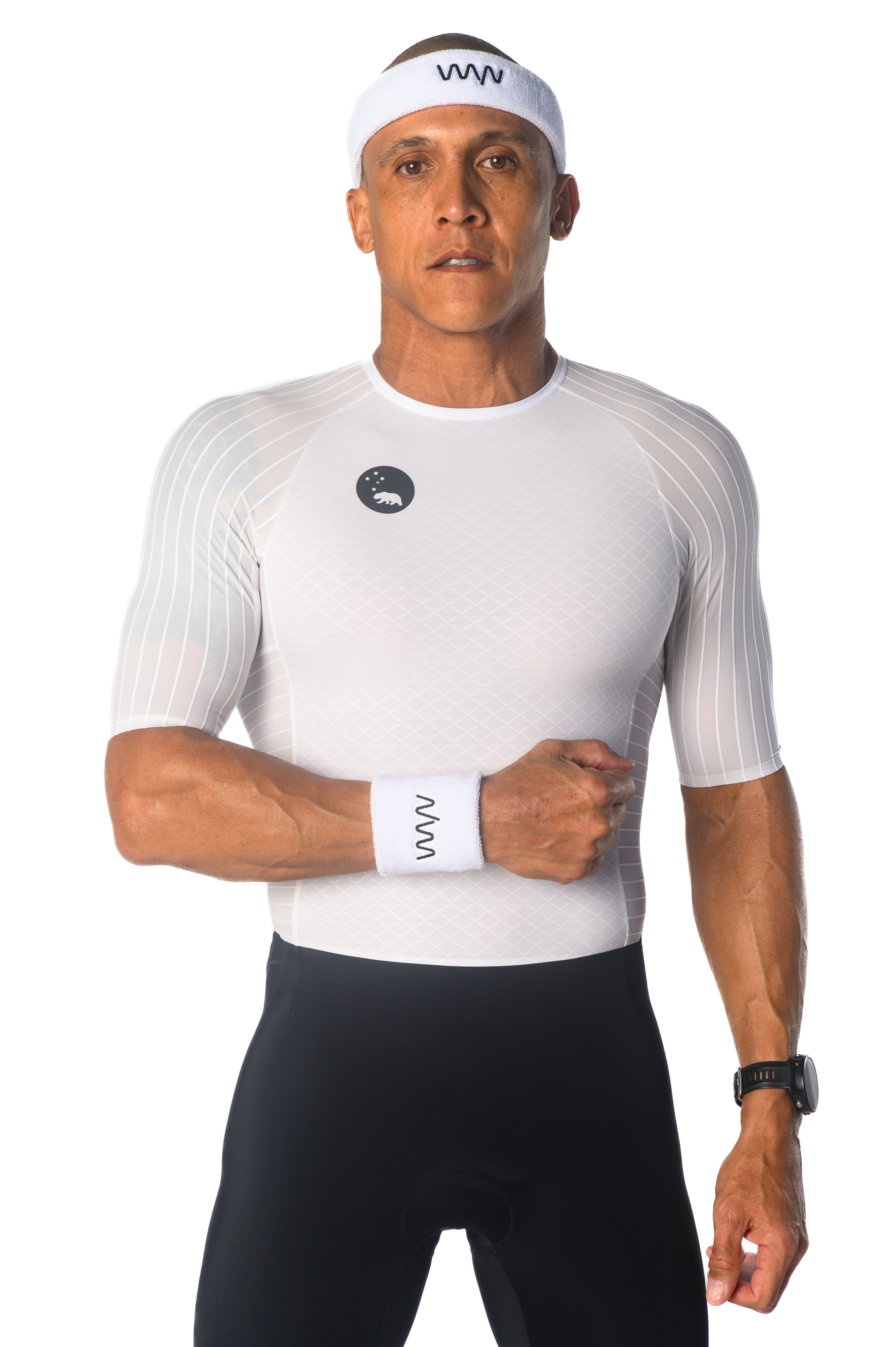 WYN Signature Sweatband Set - White