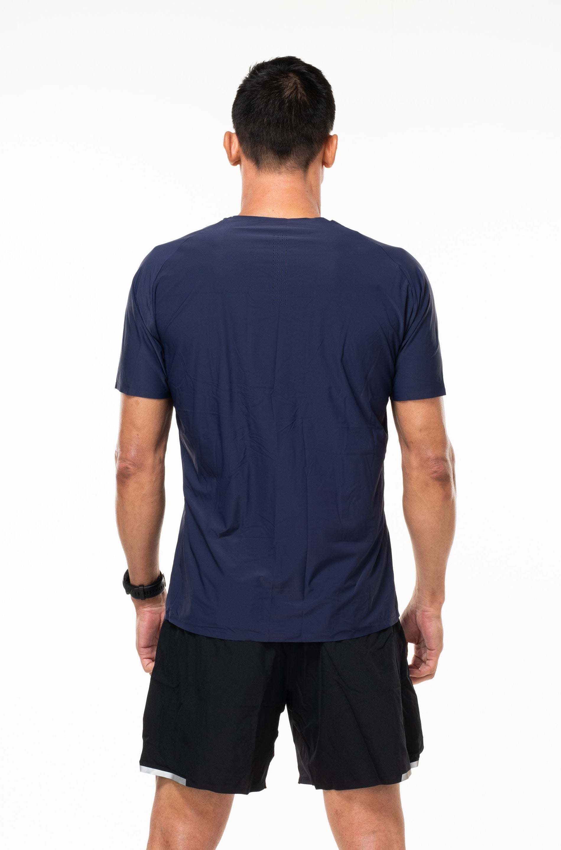 WYN by MALO edge performance tee - navy