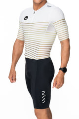 men's WC23 LUCEO+ tri suit - gold stripe