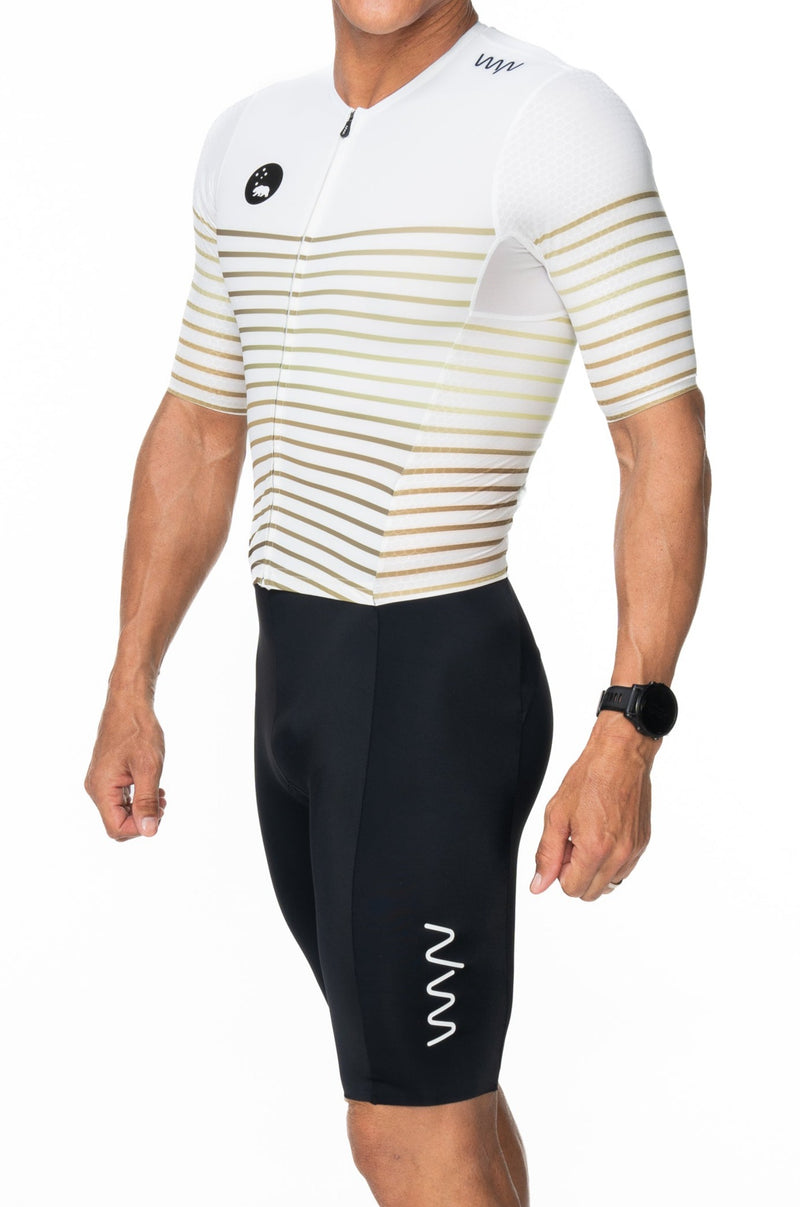 men's WC23 LUCEO+ tri suit - gold stripe