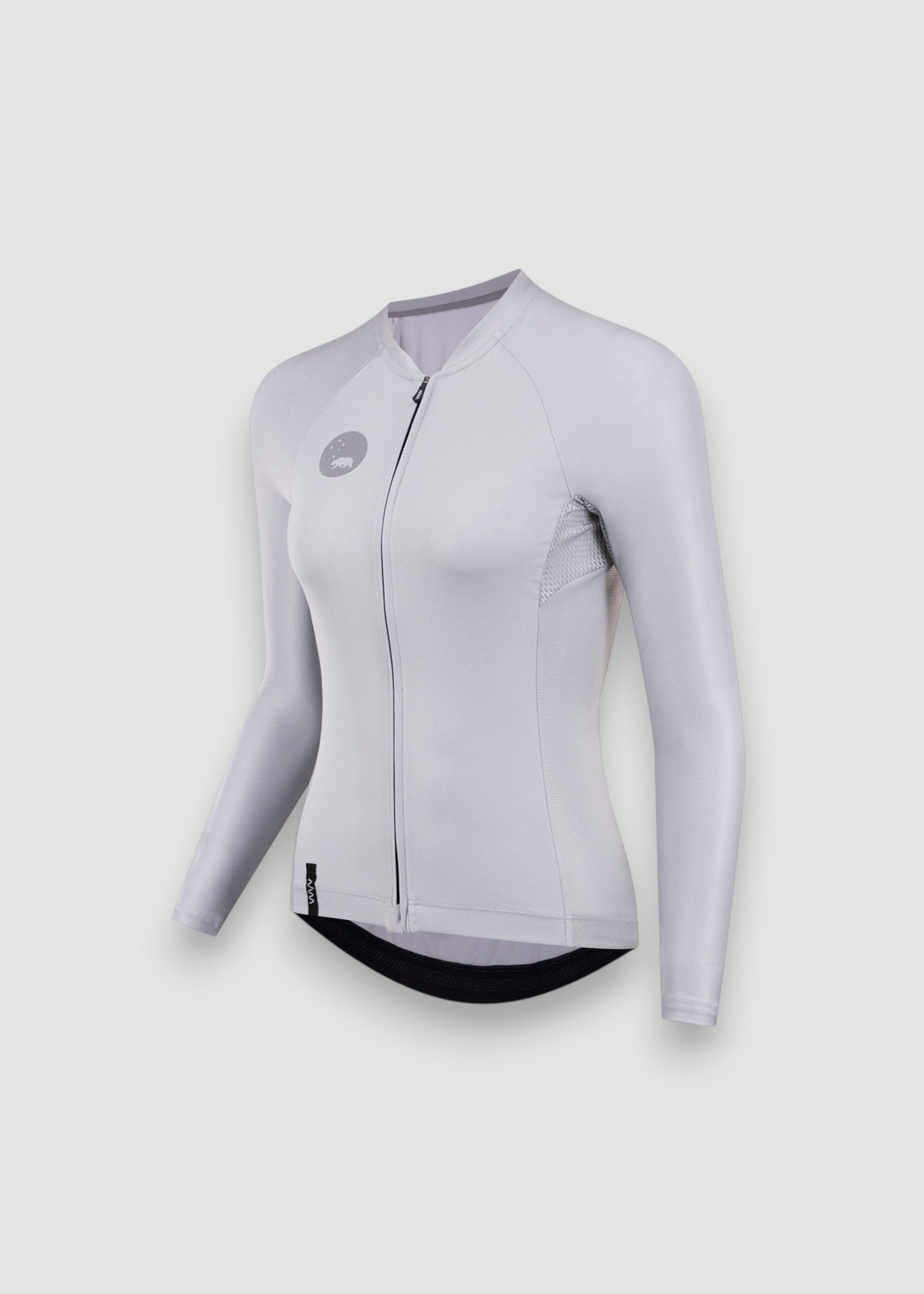 Women's Lightweight Long Sleeve Cycling Jersey - Silver
