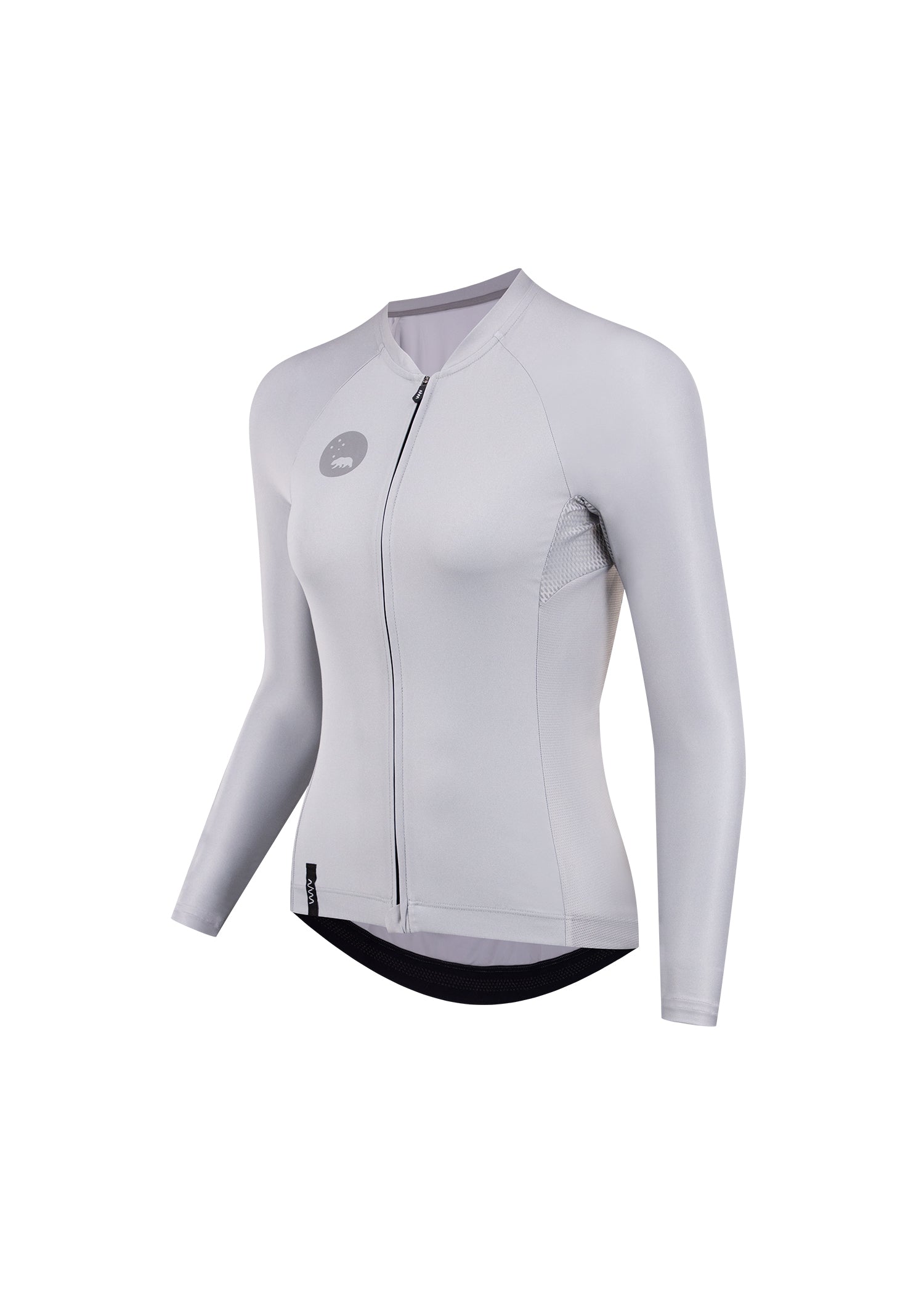 Women's Lightweight Long Sleeve Cycling Jersey - Silver