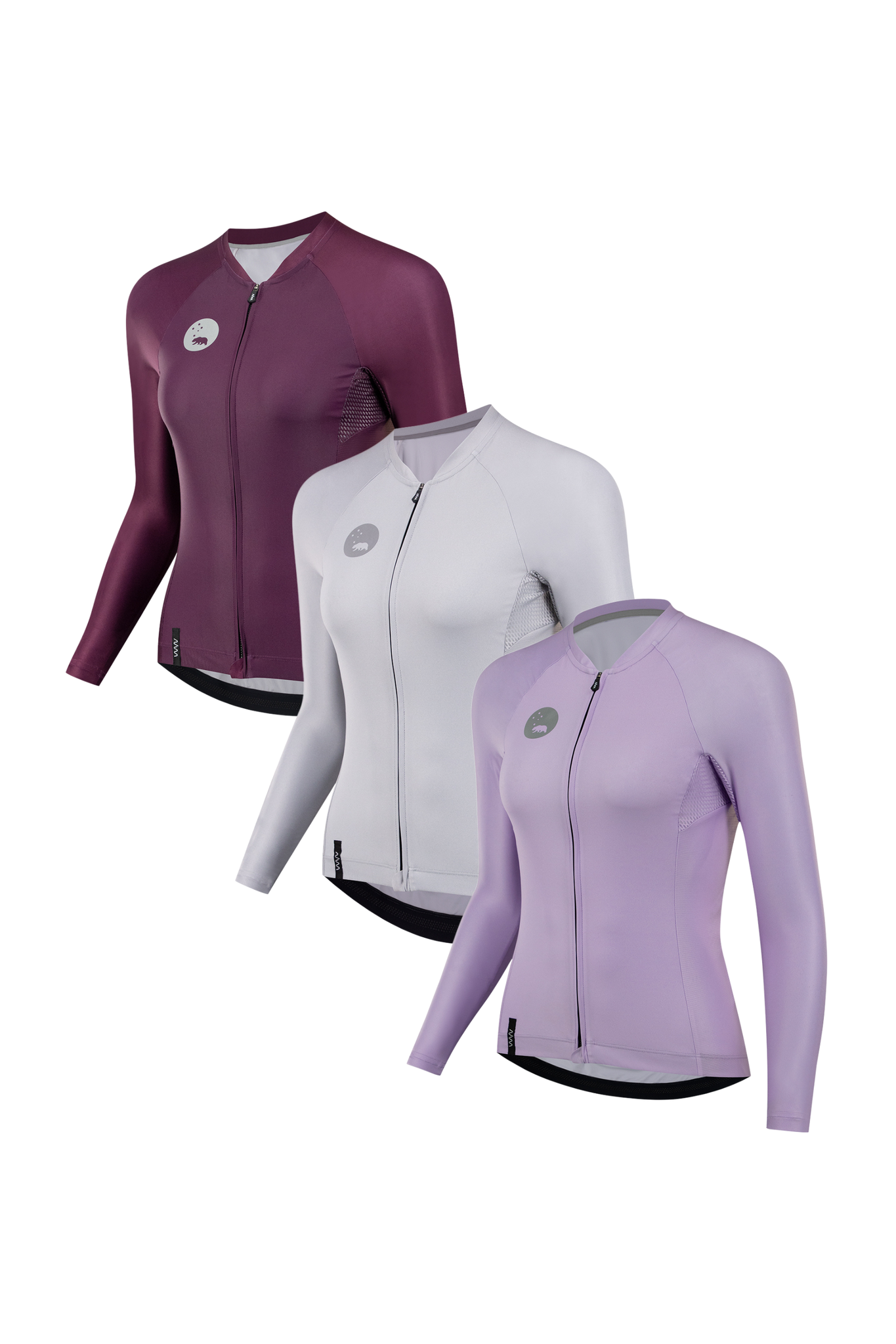 Women's Lightweight Long Sleeve Cycling Jersey: Custom 3 Pack