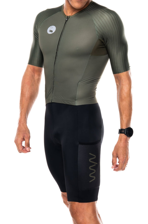 men's hi velocity X triathlon suit - olive
