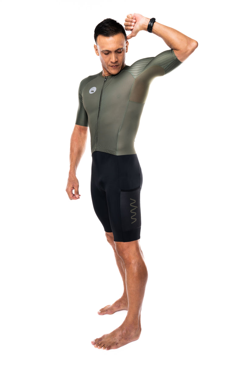 men's hi velocity X triathlon suit - olive