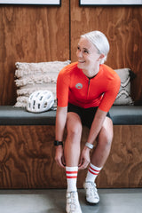 women's LUCEO hex racer cycling jersey - flame