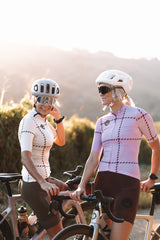 women's ROAM premium cycling jersey  - pink + mulberry