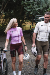 women's ROAM premium cycling jersey  - pink + mulberry