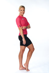 women's LUCEO hex racer cycling jersey - raspberry