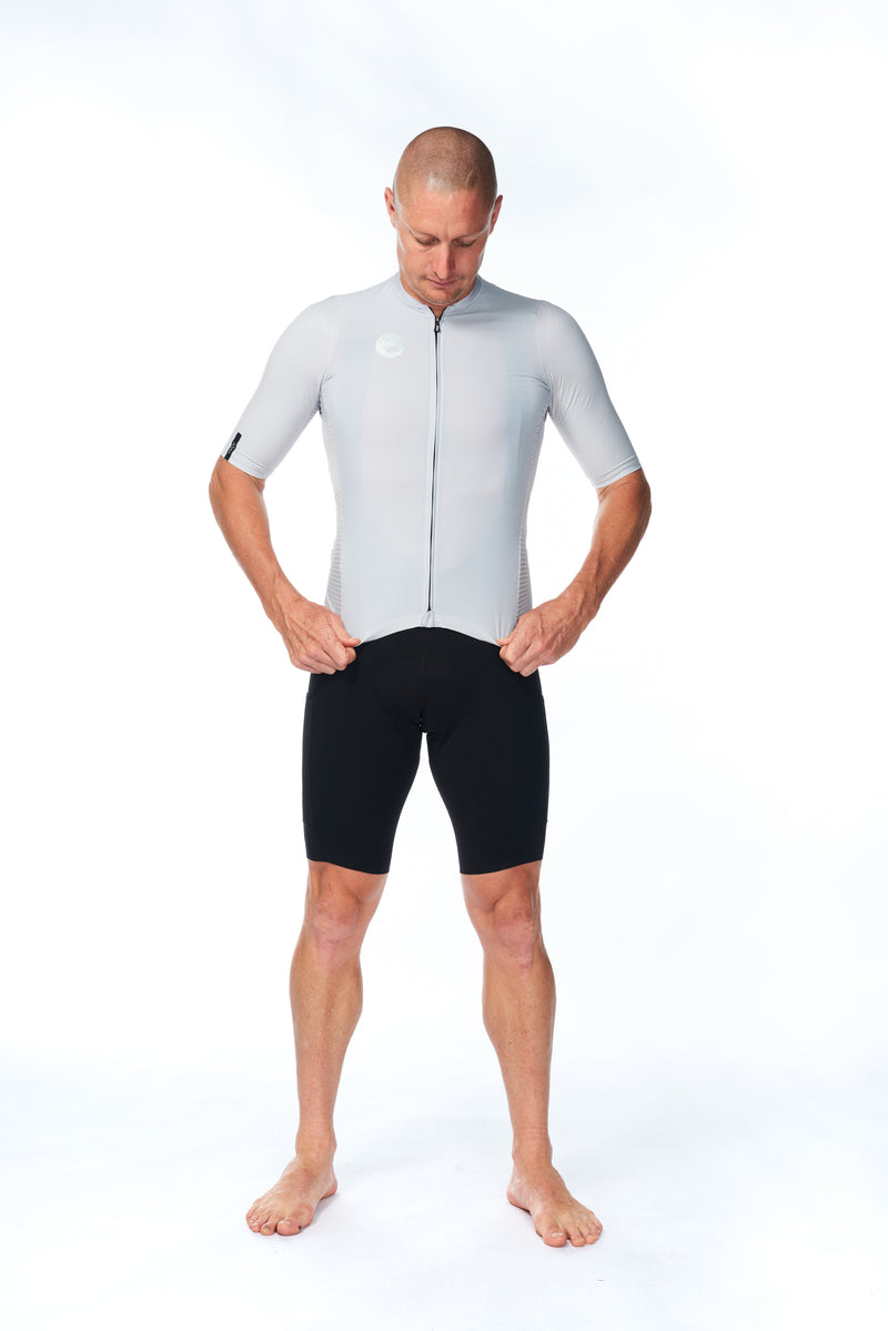 men's LUCEO hex racer cycling jersey - silver