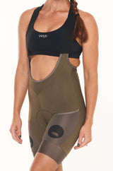 women's ROAM cycling bib shorts  - olive