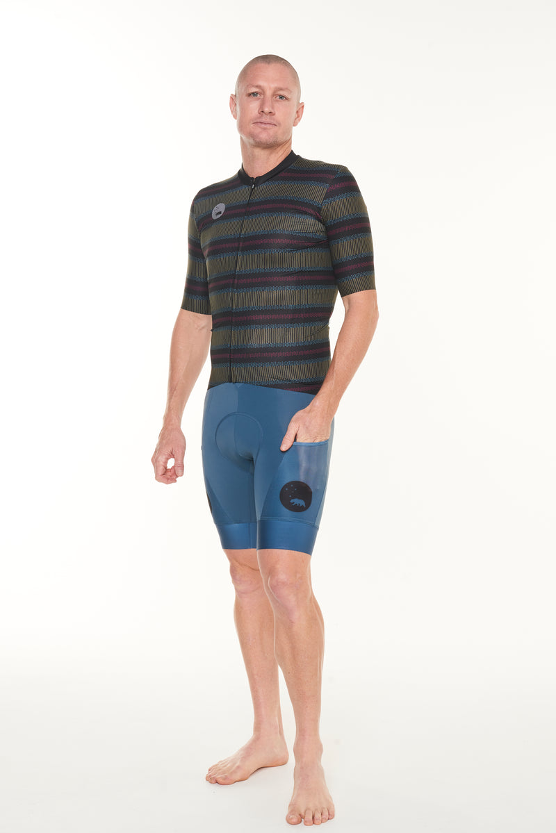 men's ROAM premium cycling jersey - alt stripe black