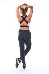WYN by MALO women's jogger 28" - slate heather