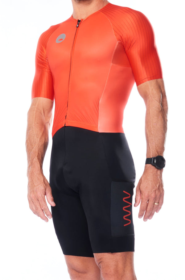 men's hi velocity X triathlon suit - flame