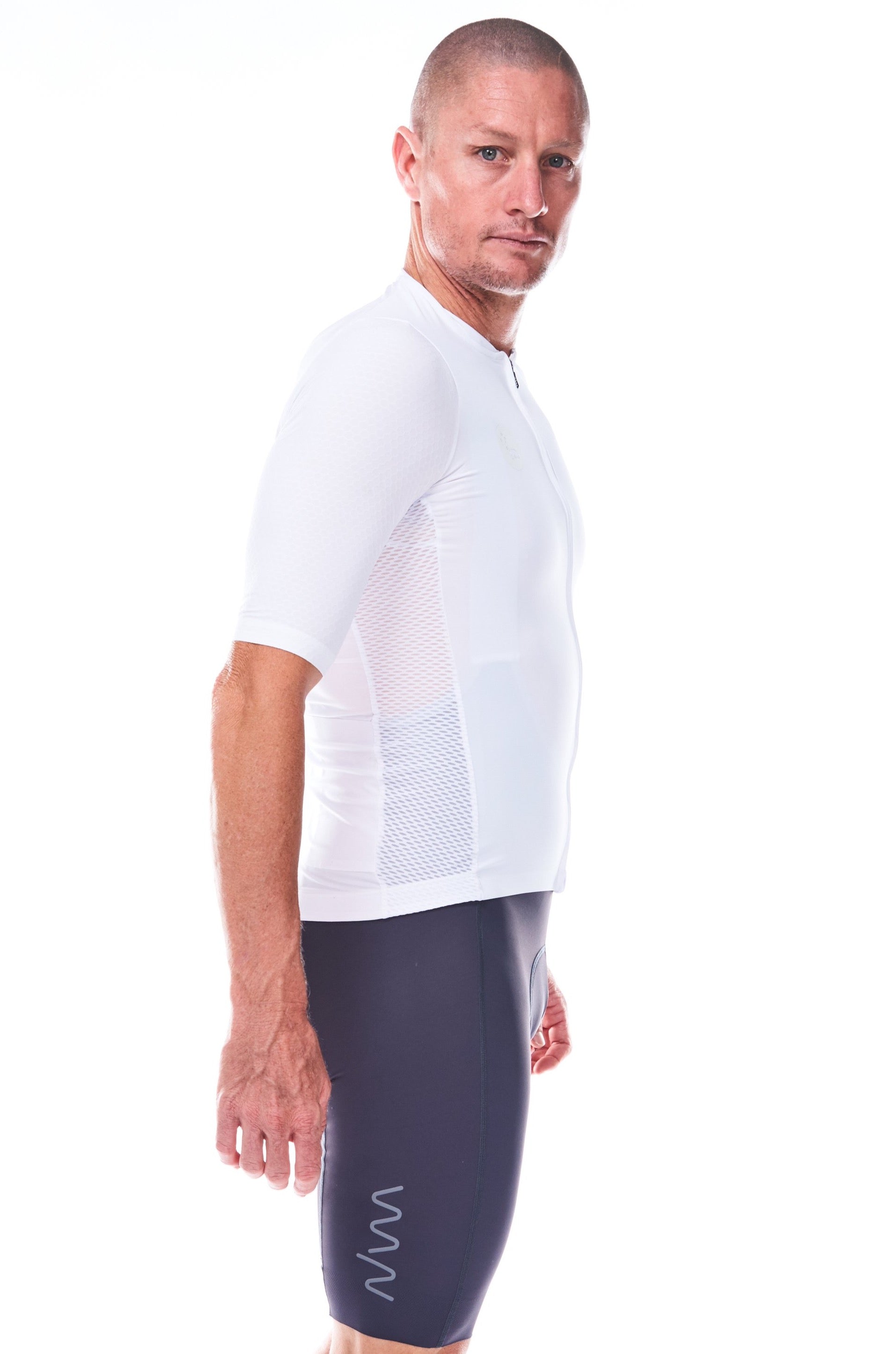 men's LUCEO hex racer cycling jersey - white