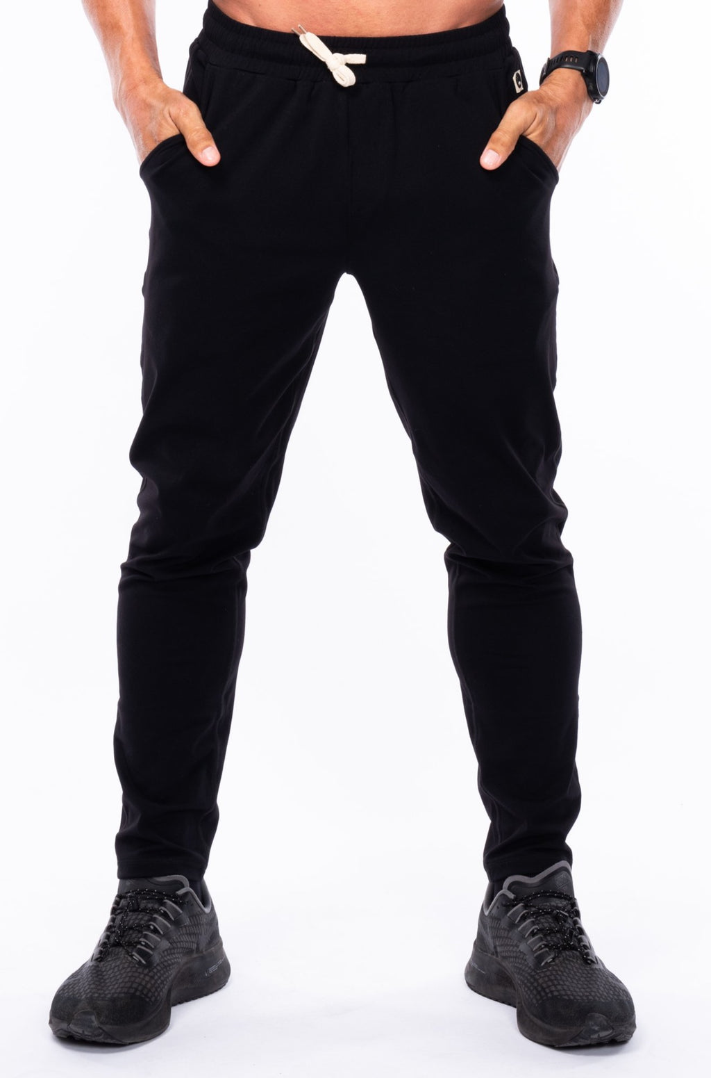 Men's Slim Fit Joggers Soft Lambskin Leather Trousers Jogging Bottom Pants  1073 (30) Black at  Men's Clothing store