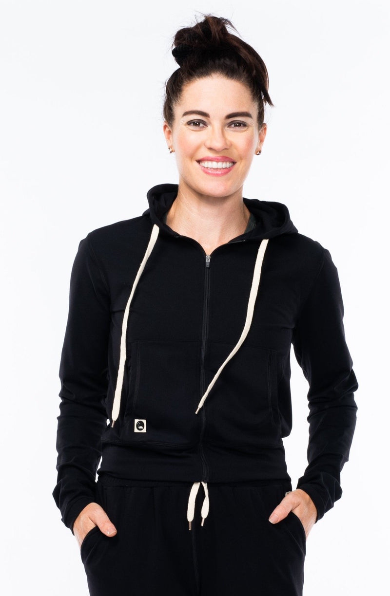 WYN by MALO women's ultimate travel hoodie - black
