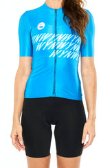 women's volt hi velocity cycling jersey - electric blue