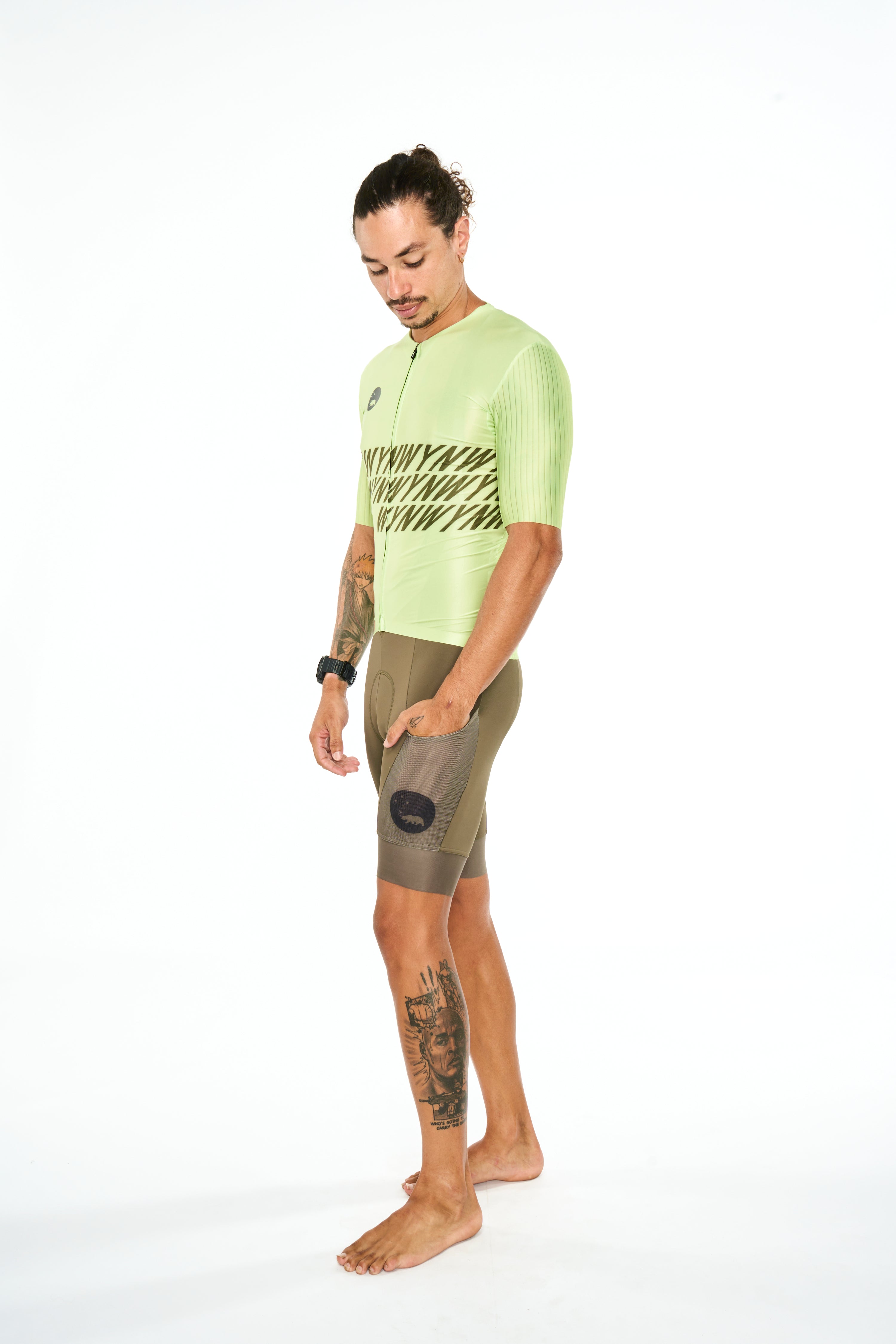 men's volt hi velocity cycling jersey - lime