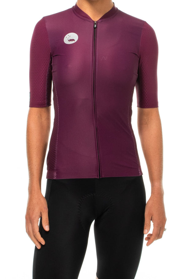 women's LUCEO hex racer cycling jersey - tyrian