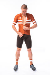 men's mojave premium cycling jersey - rust